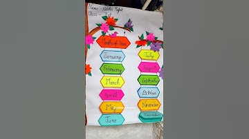 Months Of Year || DIY Chart Making #shorts #chart #1stclass #craft #art #diy