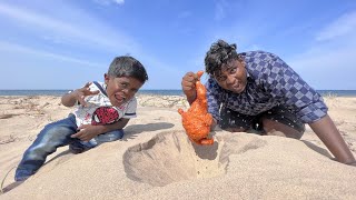 சுடுமண்ணில் சுட்டக்கோழி|Heated Sand Baked Chicken|Innoviative Recepie|Village Food Safari|Kuttipuli