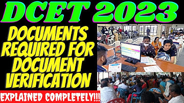 DOCUMENTS Required for Document Verification |DCET 2023 |ND Academy |Document Verification Process