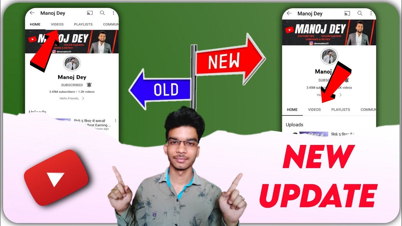 Youtube Channel Interface Changed | Youtube New Update | Techy Animation |