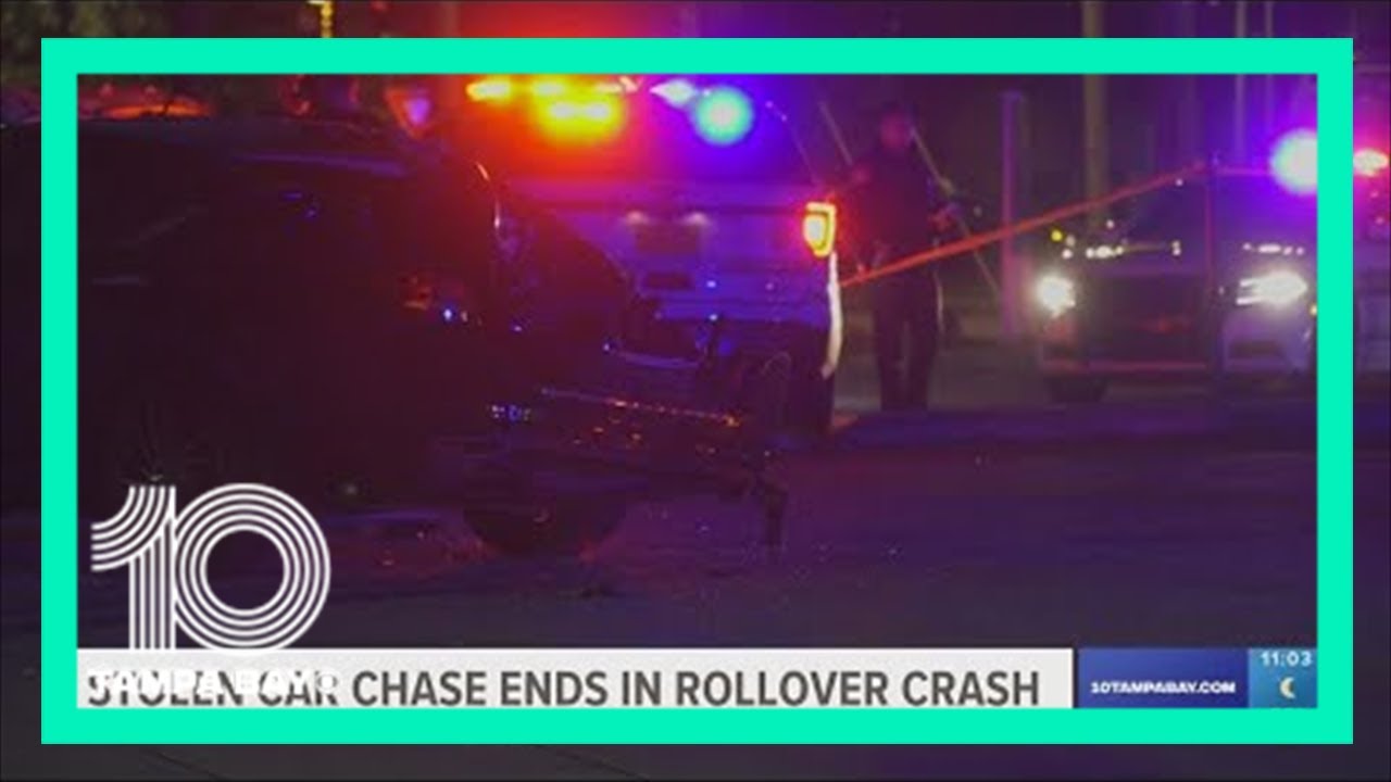 Polk County deputies: Stolen car chase results in Tampa crash - YouTube