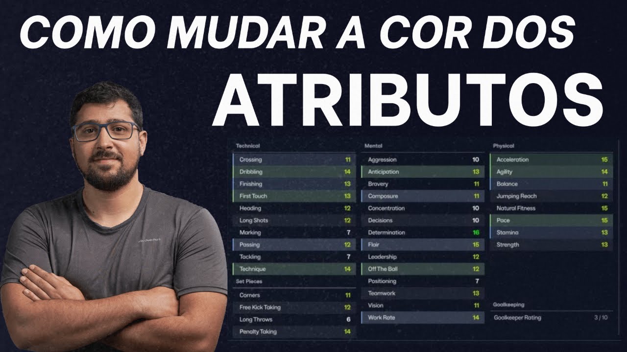 (Guia Atualizado na descrição) FM26 Tutorial Como Mudar a Cor dos Atributos com Programa FM Korea