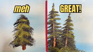 How To Paint Evergreen Trees - By Certified Bob Ross Instructor