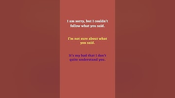 Ask for Clarification in English Part 4