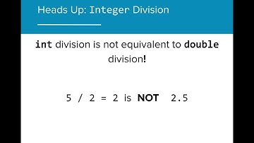 AP CSA- Expressions and Assignment Statements