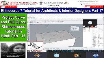 Project Curve and Pull Curve Rhinoceros 7.0 Tutorial Part- 17 In Hindi (Gemini Architectural)