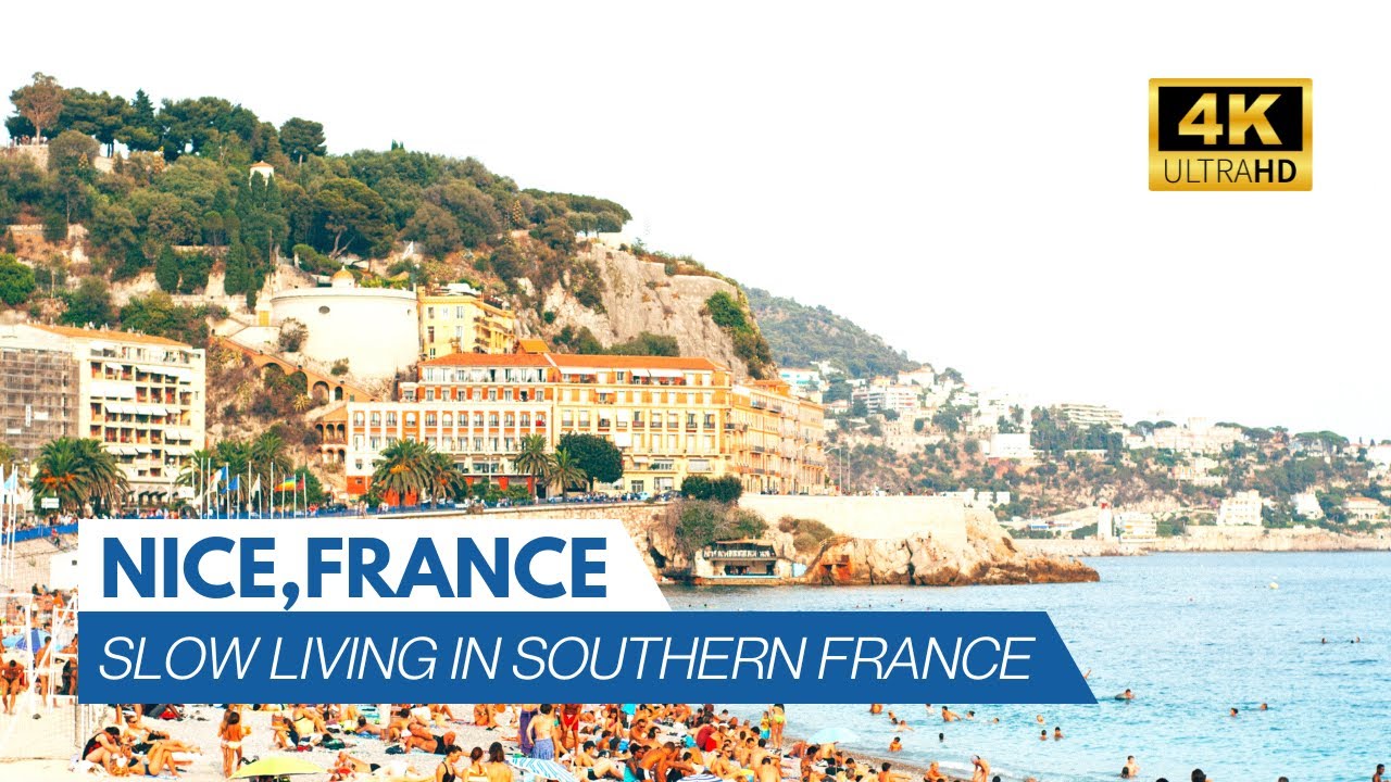 [4K] Walk in Nice, France (Pt 2) - Slow living in Southern France | Ambient Sound