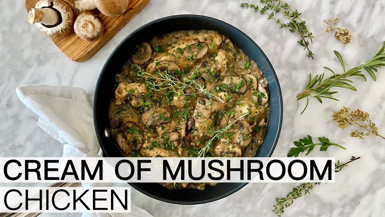 ONE SKILLET CREAM OF MUSHROOM CHICKEN - YouTube