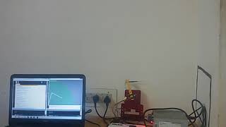 Robotic arm(2 dof) controlled through kinematics by image processing.