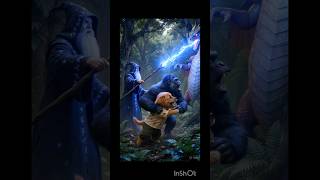 Doggu gya jungle mai | Doggu in jungle #animation  #animals #cartoon #viral #dogshorts #gorilla