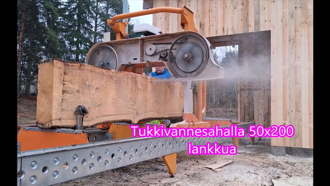 Tukkivannesahalla 50x200 lankkua