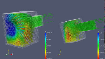 Custom Streamtracer with Tube filter in paraView for Pressure solution using pisoFoam