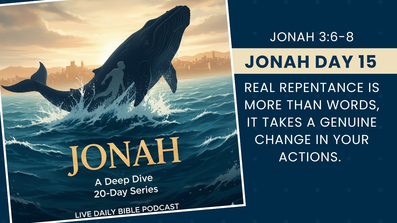 Real repentance is more than words, it takes a genuine change in your actions.  Jonah Day 15
