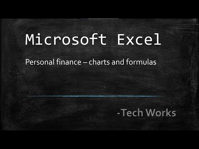 microsoft excel personal finance using excel formulas and c