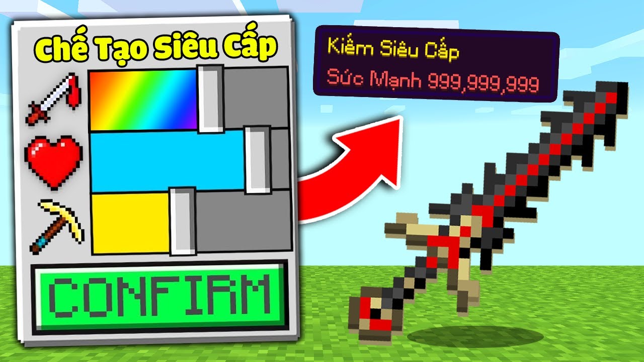Minecraft Bedwars, Nhưng Chế Tạo Kiếm Vô Hạn Sức Mạnh *Sở Hữu Lệnh Hacker Troll Noob Team