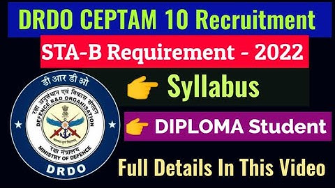 DRDO Diploma Syllabus // All Branch Students// Full Information.
