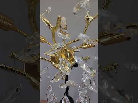 Сучасний настінний світильник у золотому кольорі P8038/3WGD, видео 1