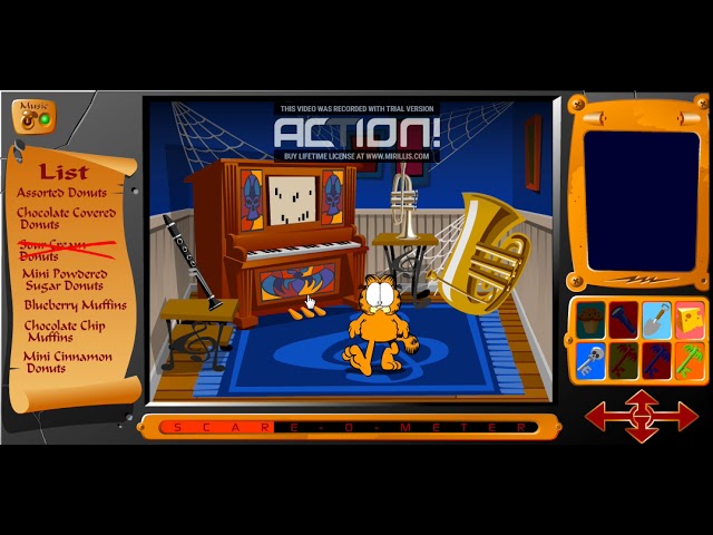 Jogo de terror do garfield, com vários bugs - Garfield Scary