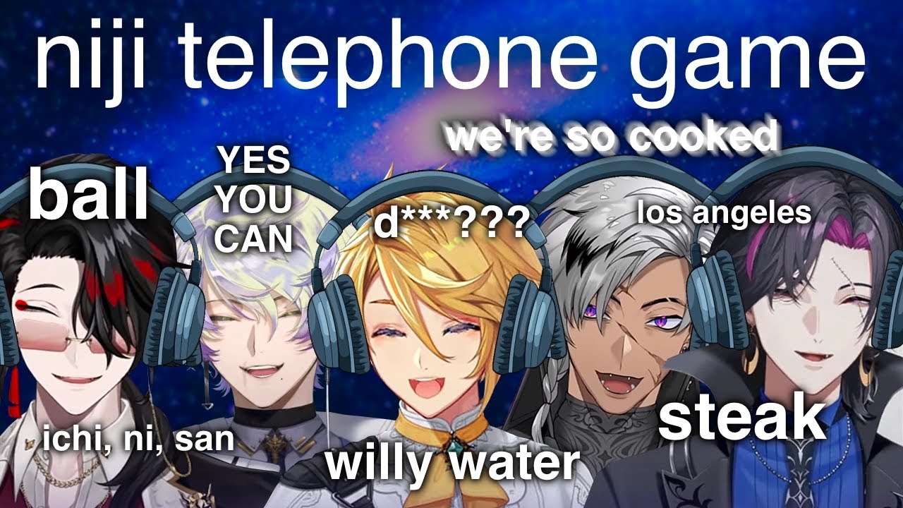 Goodness it's giga fire nijisanji en telephone game ☎️ Vox, Wilson, Vanta, Zali, Claude REQUIEM 