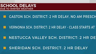 School districts delay classes due to icy conditions