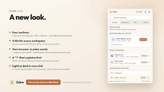 Cairn 1.4.0: Tab Manager, Workspaces & Session Saver for Chrome — Free