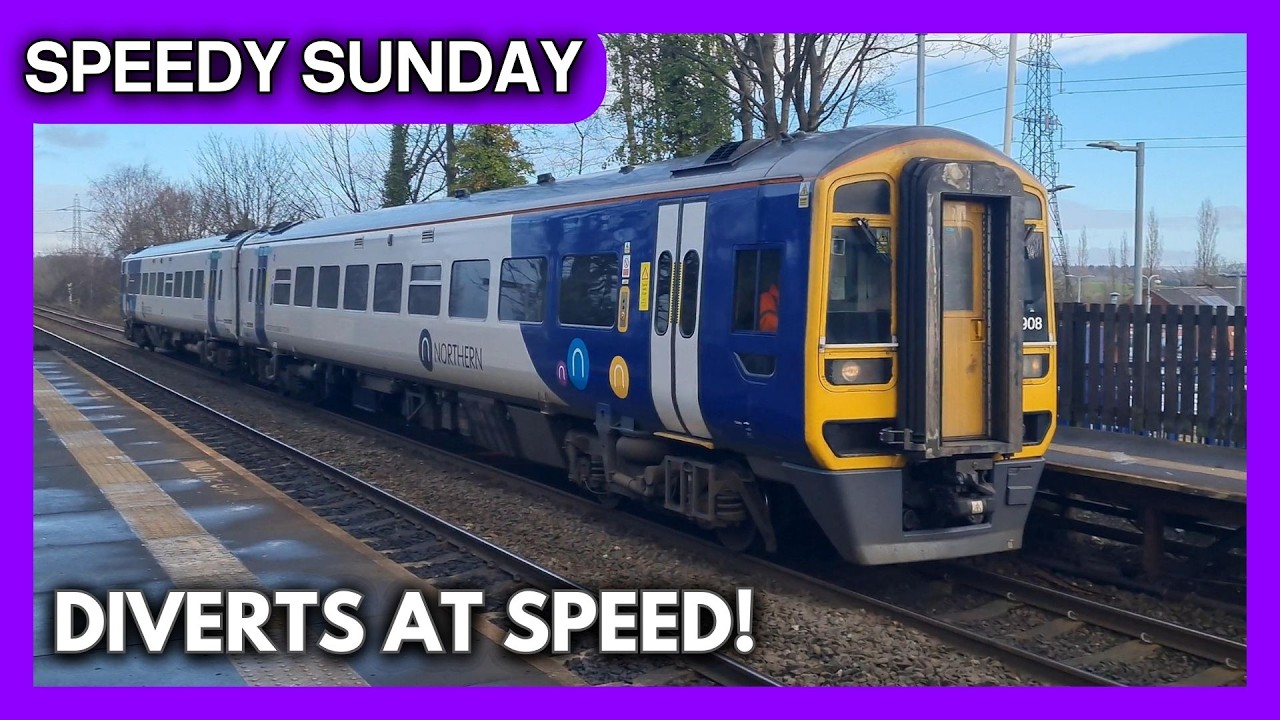 Быстрое воскресенье | Поезда проносятся через Миллс-Хилл во время изменения маршрутов транспеннин...