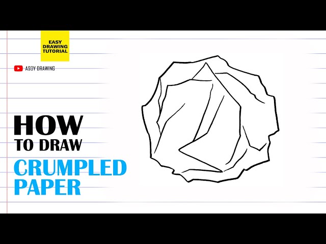 How to draw Crumpled Paper Easy - YouTube