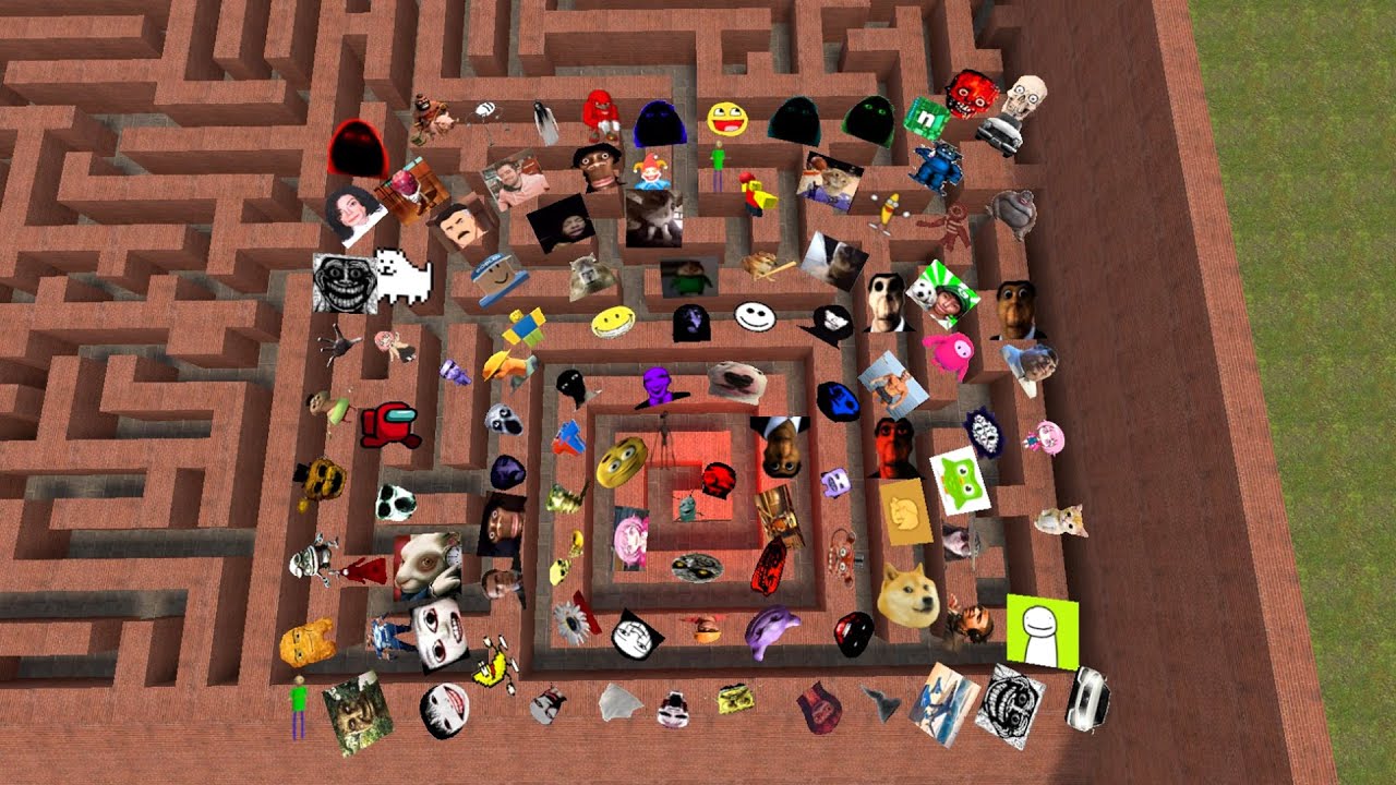 Too Much Nextbots And Nico's Nextbots In Maze | Garry's Mod