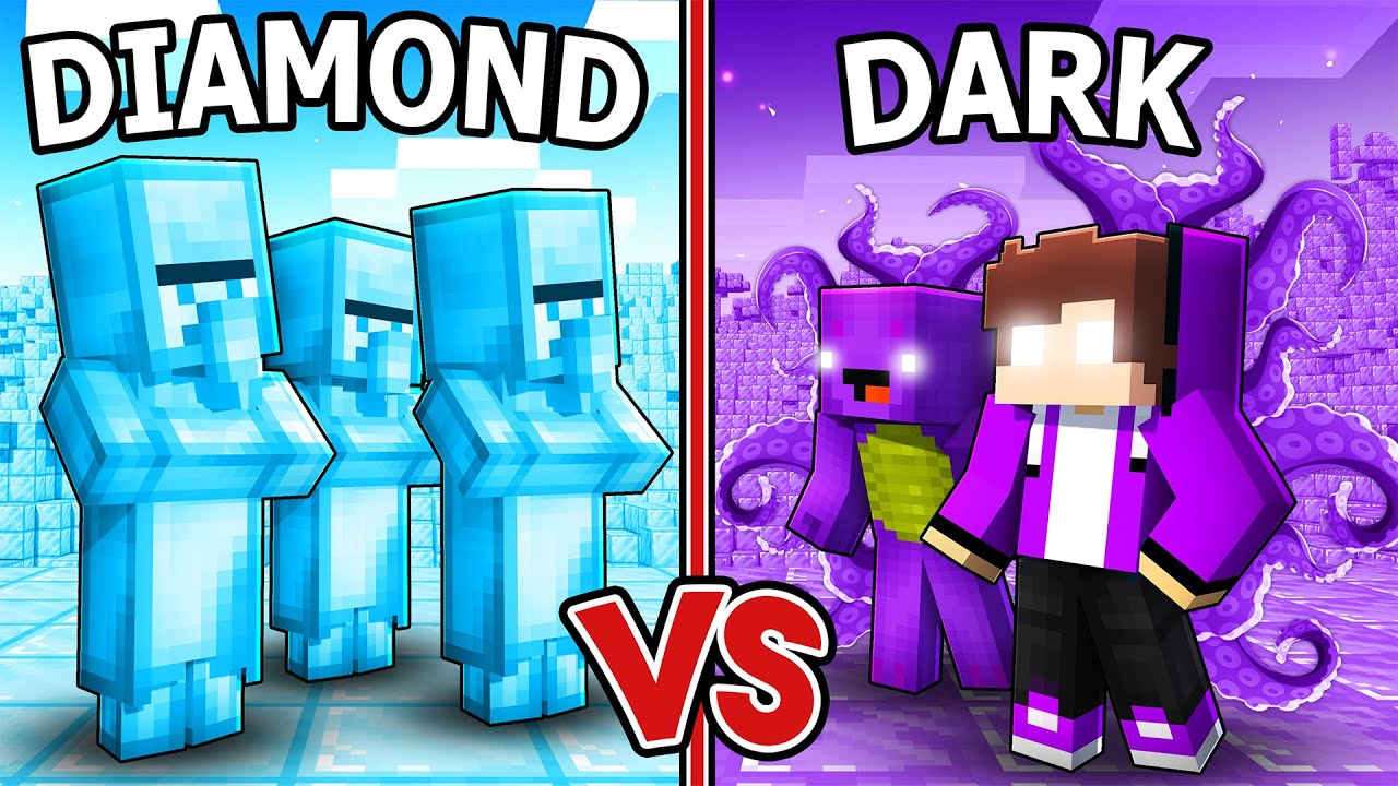 DIAMOND VILLAGERS vs Dark Maizen Mikey!