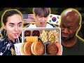 Americans Try the Korean Military Burger 🍔🤣