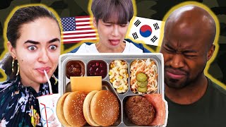 Americans Try the Korean Military Burger 🍔🤣