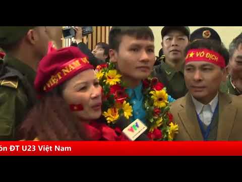 Video Hình ảnh trực tiếp đón Quang Hải và U23 Việt Nam về... - youtube