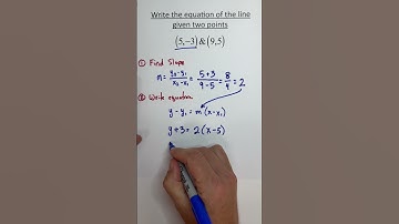Writing the Equation of a Line 2 #maths #mathinstruction #algebra