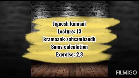 12 th commerce|| Stat (part: 1)||Chapter: 2|| Lecture: 13|| Kramaank sahsambandh||Jignesh kamani||