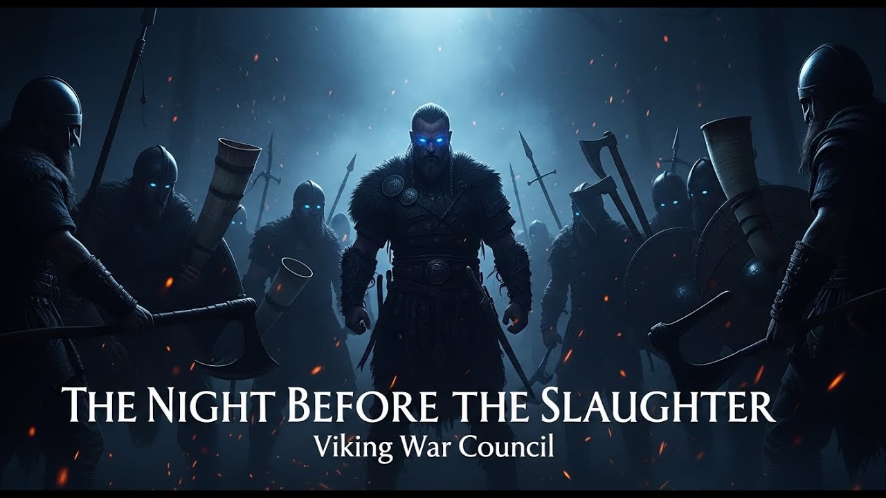 Dark Cinematic Viking War Council | Epic Norse Battle Drums Before Night Assault