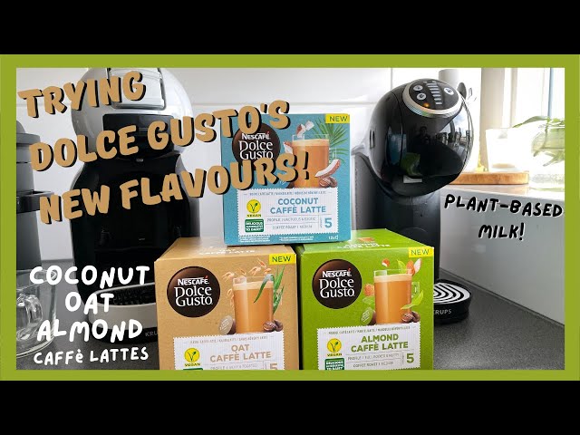 Trying Dolce Gusto's NEW CAFFÈ LATTE FLAVOURS (VEGAN & LACTOSE-FREE COFFEE)