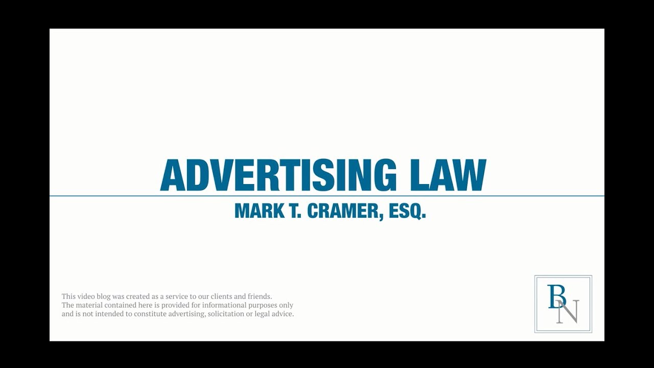 Advertising Law YouTube