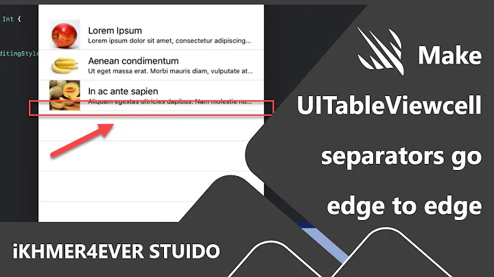 How to make UITableViewCell separators go edge to edge swift 5.0