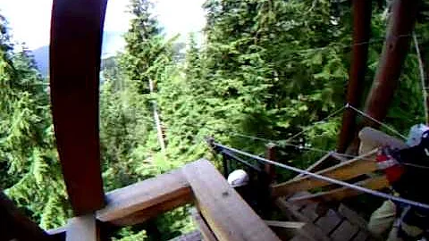 Lizzy, zipline in whistler