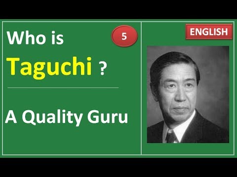 Who is Genichi Taguchi ? - A Quality Guru - 5/5