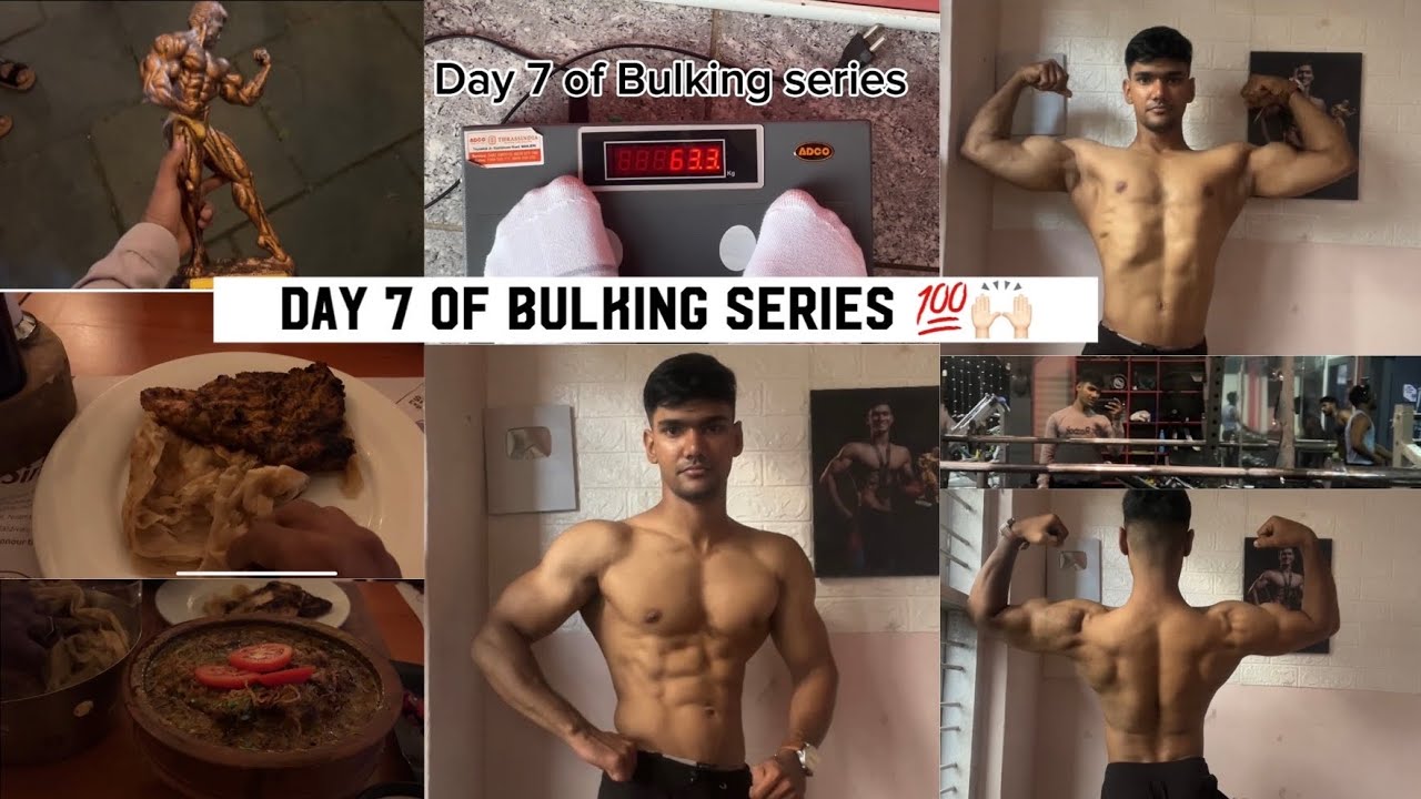 Day 7 of Bulking series 💯🙌🏻 #youtube #gym #bulking #series #vlog - YouTube