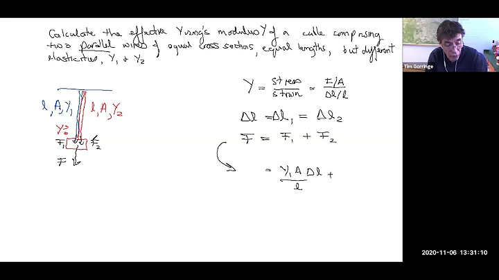 example - stress  strain  elasticity for cable constructed of two parallel wires