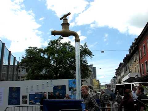 Floating Water Tap In Baden Switzerland Youtube