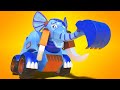 AnimaCars - Nejlepší animáky se sloním bagrem v hlavní roli - animáky pro děti s náklaďáky & zvířaty