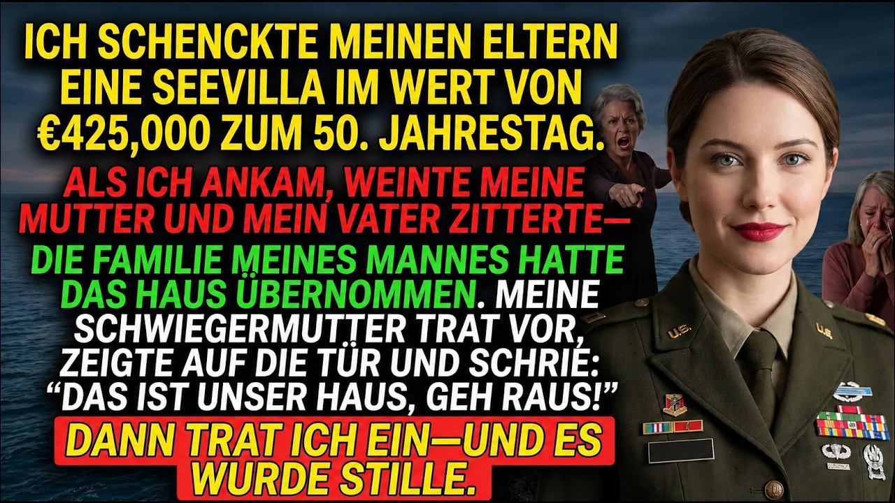 „Das ist unser Haus. Verschwindet!“, schrie meine Schwiegermutter, während meine Mutter auf der Veranda weinte und mein Vater mit zwei alten Koffern auf den Stufen kauerte. Zehn Jahre hatte ich...