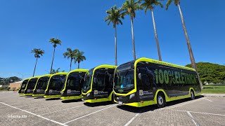 São José dos Campos recebe mais 15 ônibus elétricos e avança na modernização do transporte público