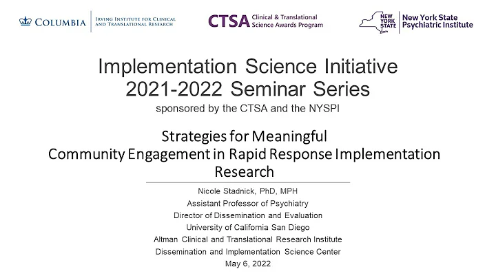Strategies for Meaningful Community Engagement in Rapid Response Implementation Research