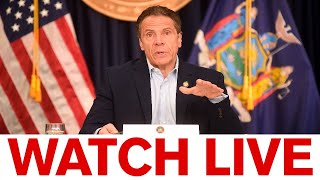 NY Gov. Cuomo holds teleconference briefing amid COVID reopening