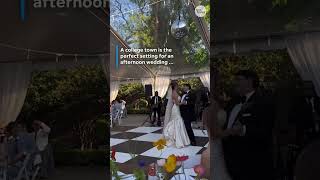 See the less formal ceremony that was happening next to a wedding