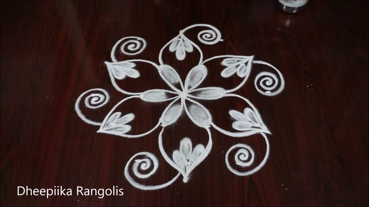Simple rangoli designs | muggulu easy designs | #5*3kolam rangoli ...